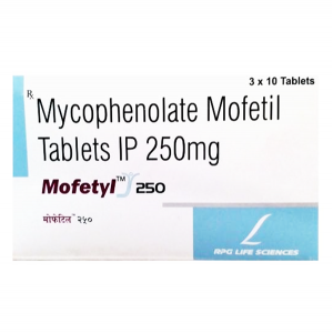 MOFETYL 250 MG ( MYCOPHENOLATE MOFETIL ) 30 FILM-COATED TABLETS